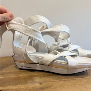 Yohji Yamamoto Strappy White Sandals